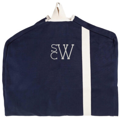 Garment Bag with Modern Monogram