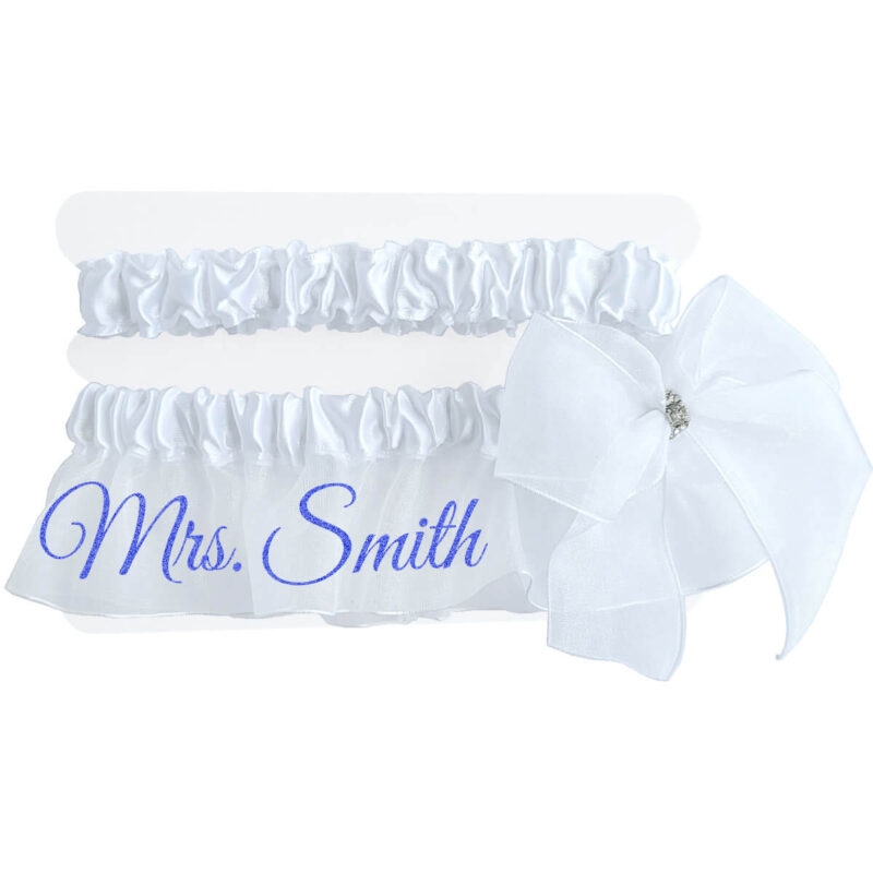 Personalized "Mrs." Garter Set