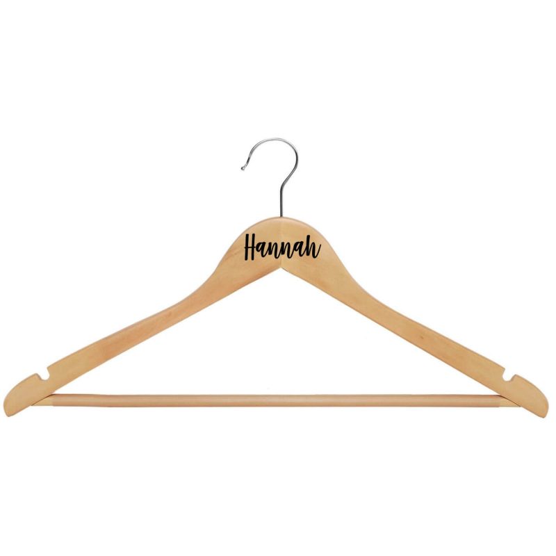 Wood Hanger with Name - Natural