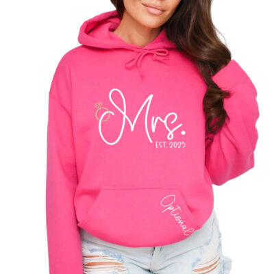 "Mrs." Hoodie with Date