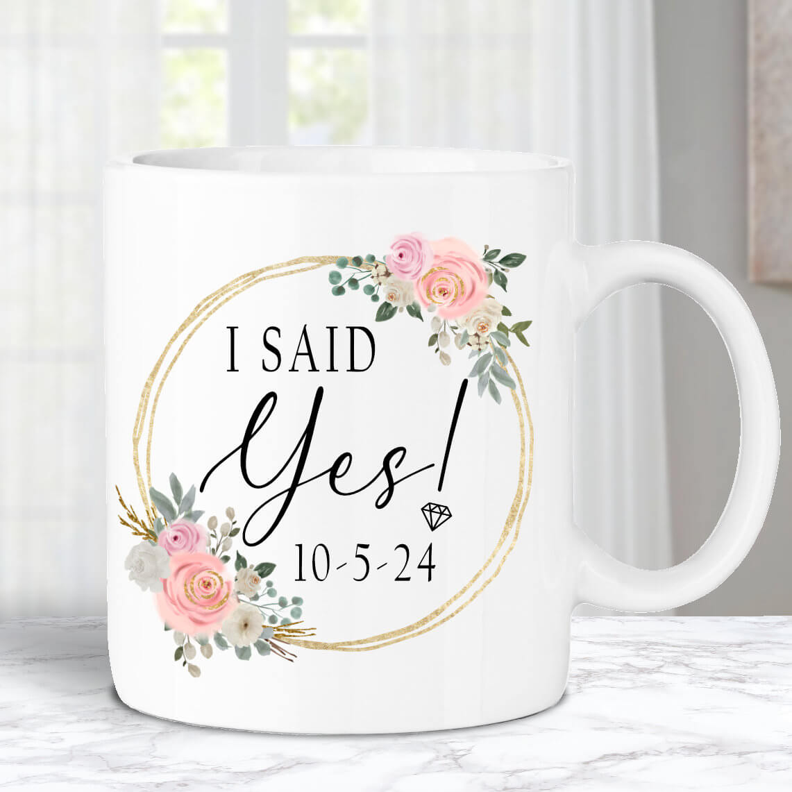 I Said Yes Bride Engagement Mug