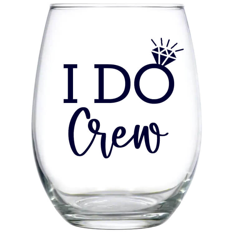 Bridal Party Stemless Wine Glass