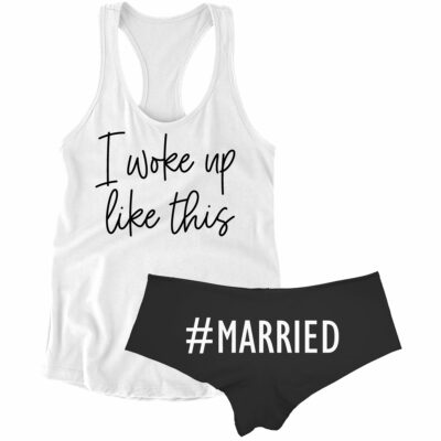 I woke up like this married boyshort set