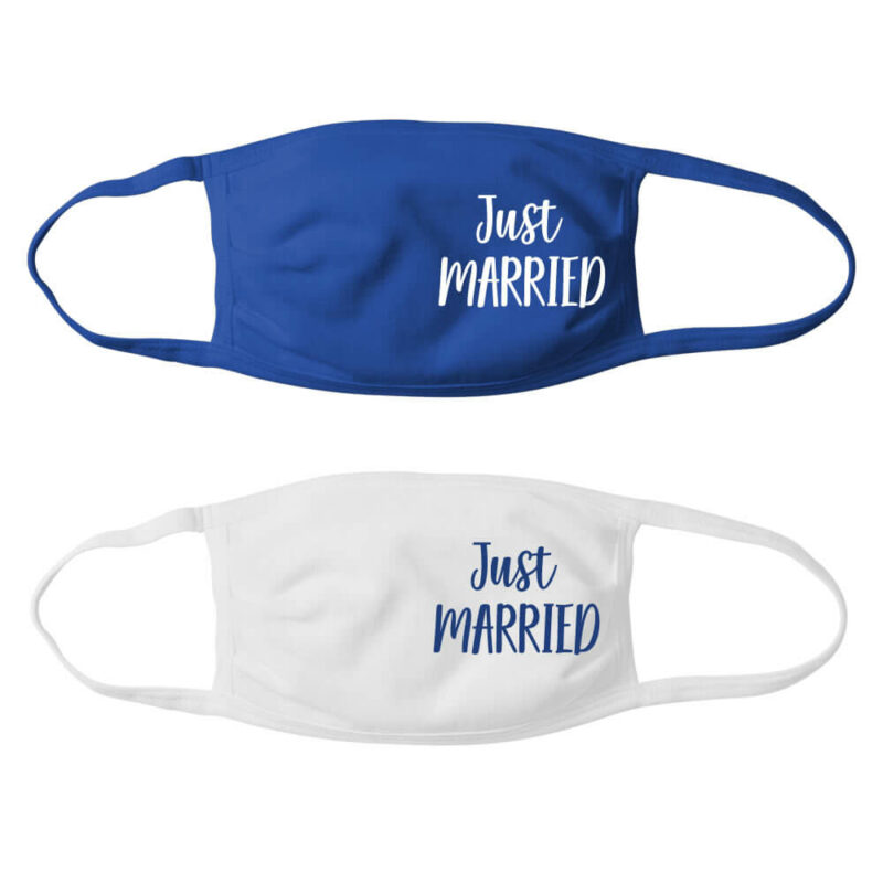 Just Married Face Mask Set