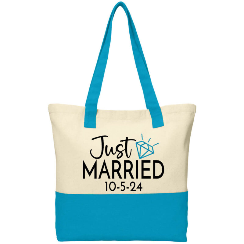 "Just Married" 2-Tone Tote Bag