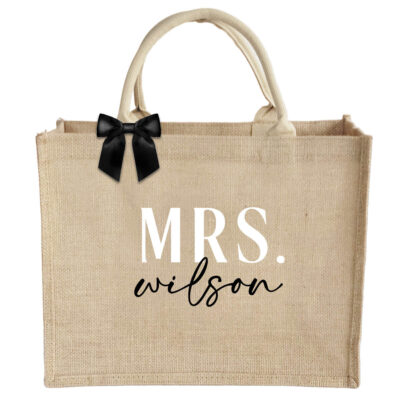 Mrs Jute Tote Bag