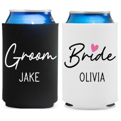 Bride & Groom Stainless Steel Koozie Set