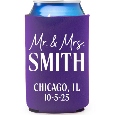 Personalized Mr. & Mrs. Wedding Koozie