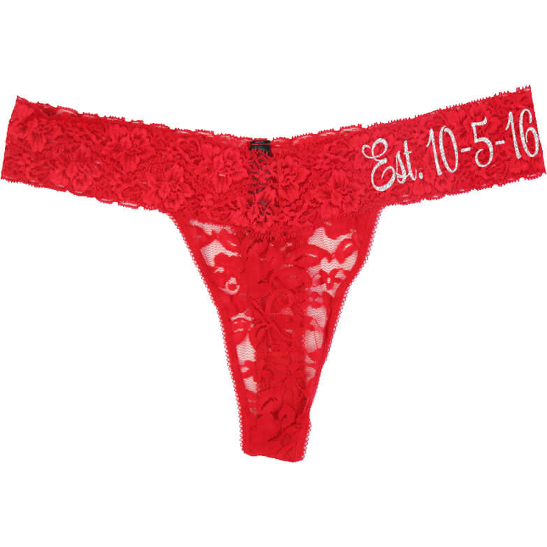 Wedding Date Lace Thong