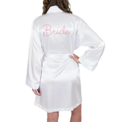 Rhinestone Satin Bride Robe