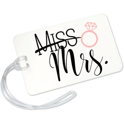 "Miss" to "Mrs." Luggage Tag