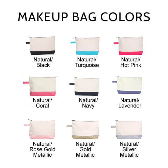 Makeup bag colors
