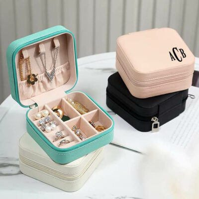 Monogrammed Bridesmaid Jewelry Boxes