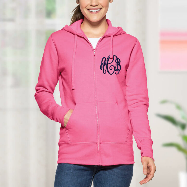 Full-Zip Monogrammed Hoodie - Lifestyle