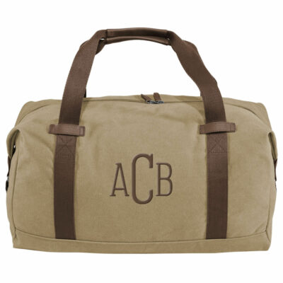 Monogrammed Canvas Duffel Bag