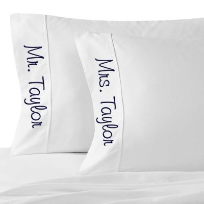Personalized Mr. and Mrs. Pillow Case Set