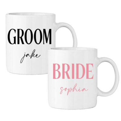 Bride & Groom Mug Set
