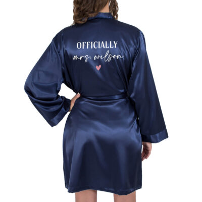 Officially Mrs Satin Robe