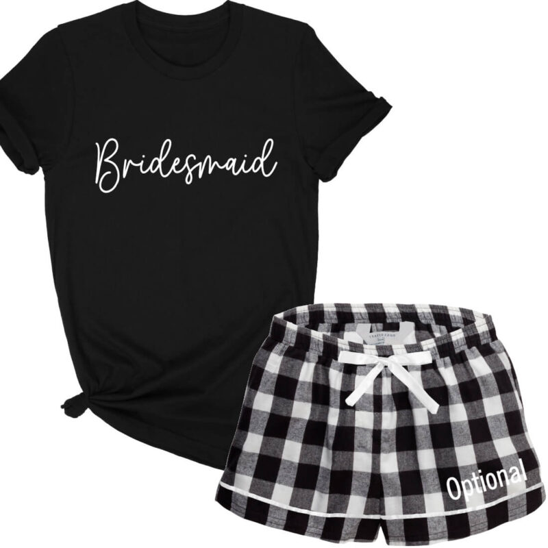 Design Your Own Bridesmaid Tank Top & Boxers Pajama Set