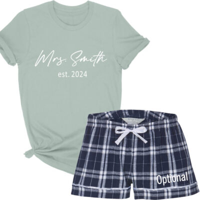 "Mrs." Pajama Set with Est. Year