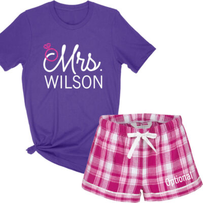 Personalized "Mrs." Bride Pajama Set