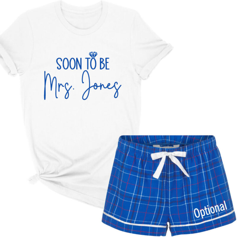 "Soon to be Mrs." Pajama Set with Optional Name
