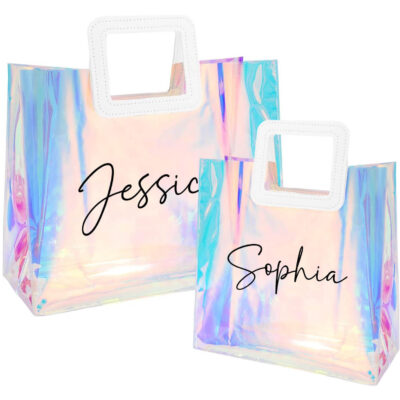 Holographic Bridesmaid Gift Bag with Name