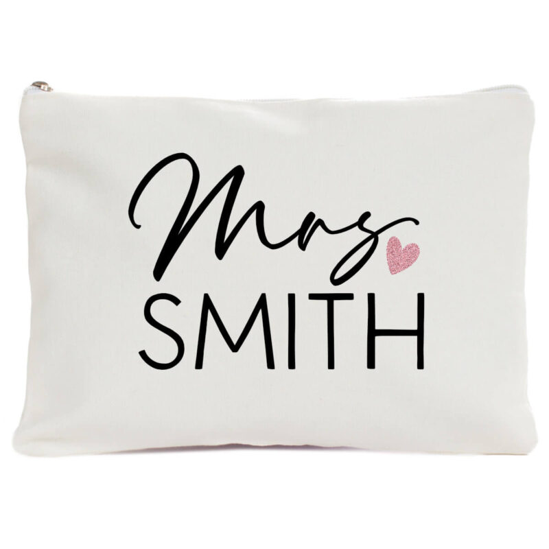 Personalized Mrs Makeup Pouch