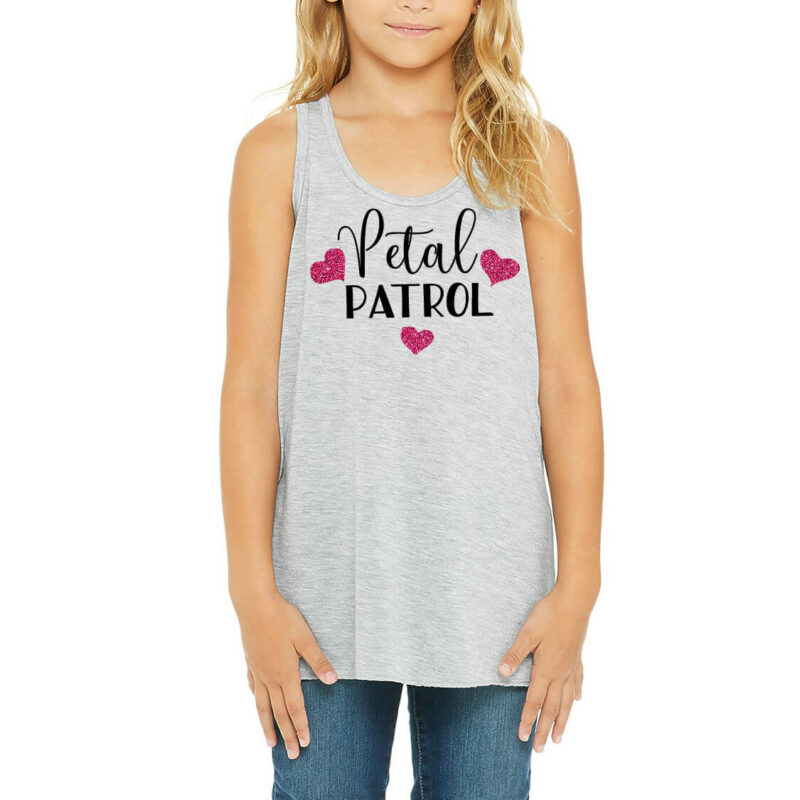 "Petal Patrol" Flower Girl Tank Top with Hearts