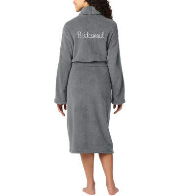 Personalized Plush Bridesmaids Robe - Long