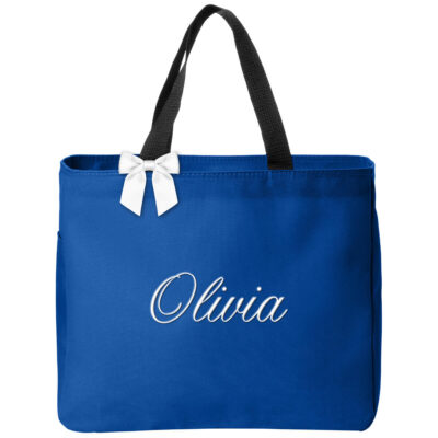 Personalized Solid Tote Bag with Name