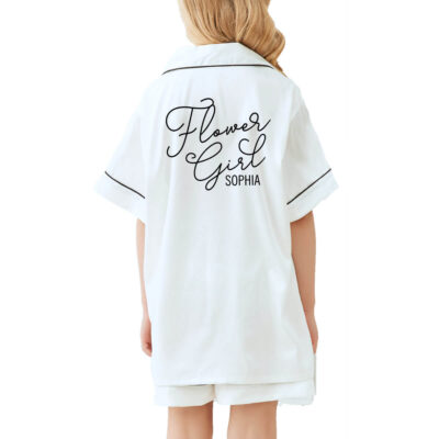 Satin Flower Girl Pajama Set