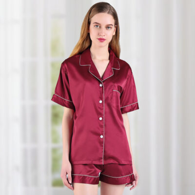 Burgundy Button-up Pajamas