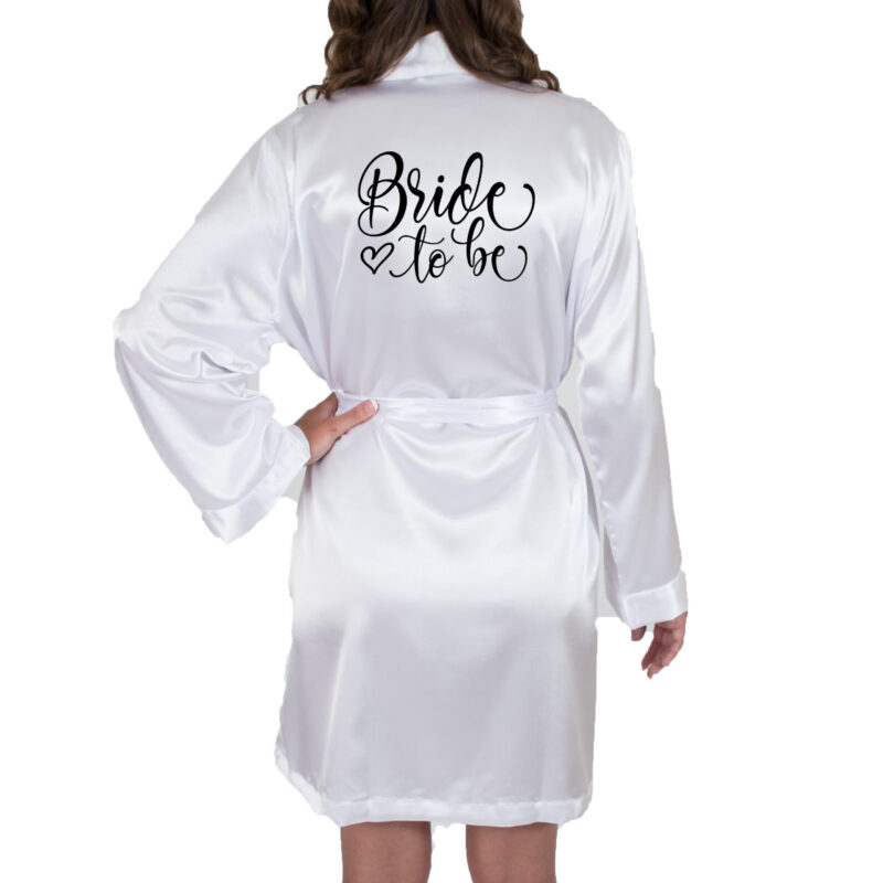 Bride to be Satin Robe with Heart