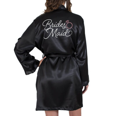 Bridesmaid Satin Robe with Ring