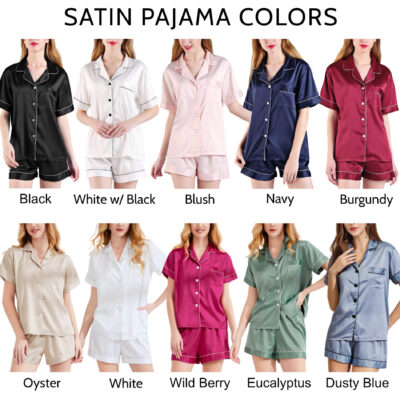 Satin Pajamas Colors