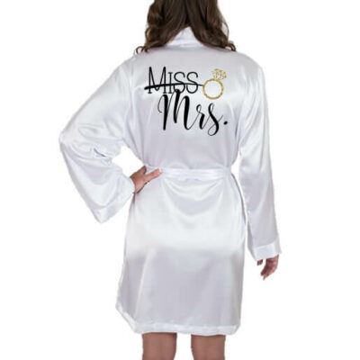 "Miss" to "Mrs." Satin Robe