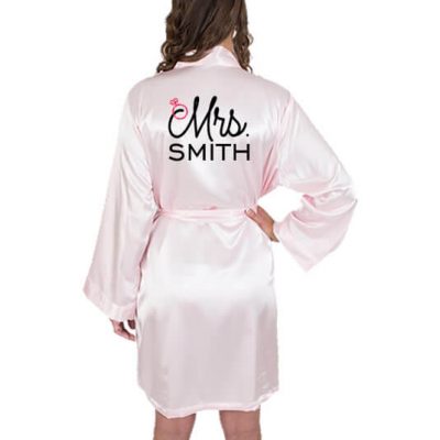 "Mrs." Satin Robe