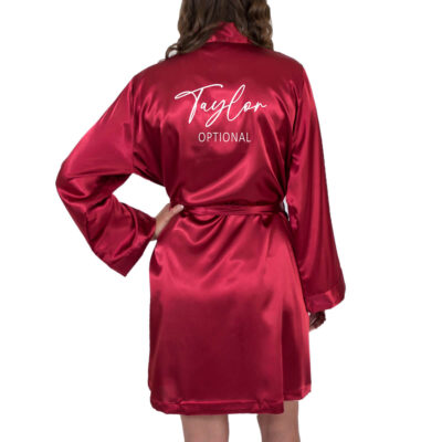 Satin Robe with Name on Back