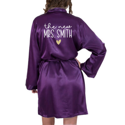 "The New Mrs." Satin Robe