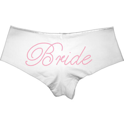 Personalized Bride Rhinestone Boyshorts (Back)