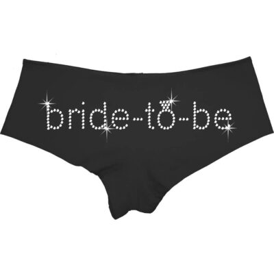 Personalized Bride-to-be Rhinestone Boyshorts (Back)