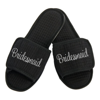 Personalized Bridesmaid Slippers - Embroidered