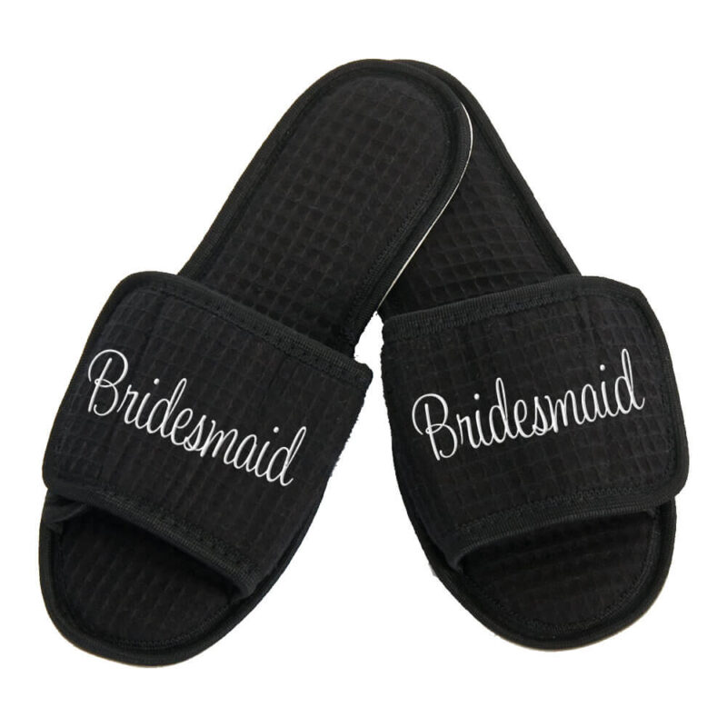 Personalized Bridesmaid Slippers - Embroidered