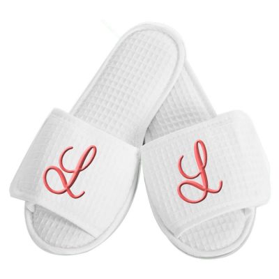 Custom Slippers with Embroidered Initial