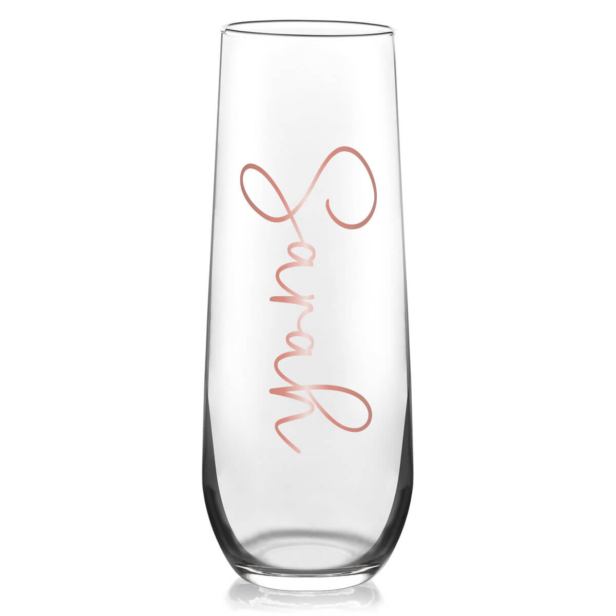 Stemless Champagne Flute with Name