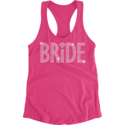 Rhinestone Bride Tank Top with Diamond