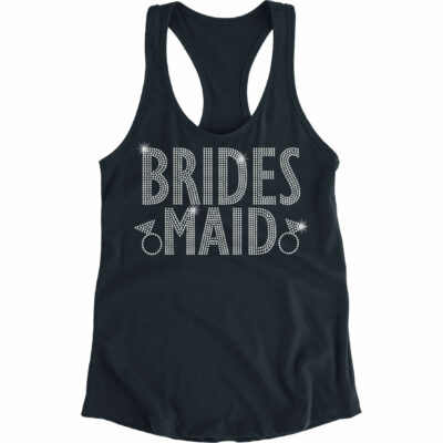 Rhinestone Bridesmaid Tank Top - Block