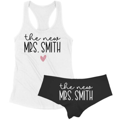 "The New Mrs." Tank Top & Boyshort Set