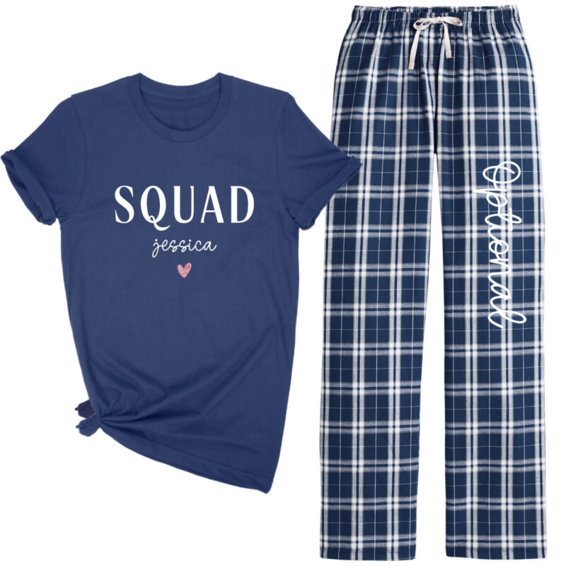 Bride's Squad Flannel Pant Pajama Set